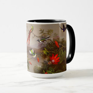 Mug Paysage tropical avec dix colibris