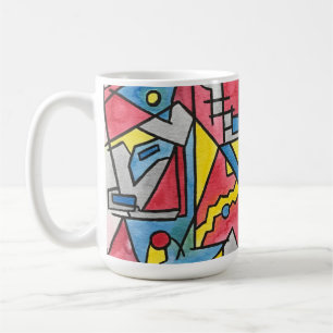Mug Paysage urbain - Art géométrique Bauhaus moderne a