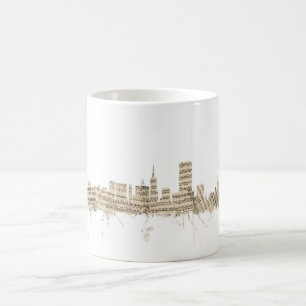 Mug Paysage urbain de musique de feuille d'horizon de