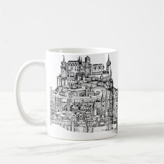 Mug Paysage urbain de Wurtzbourg en Bavière, art linéa