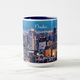 Mug paysage urbain d'Osaka Japon