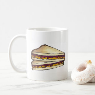 Mug PB&J Beurre d'arachide et sandwich à la gelée