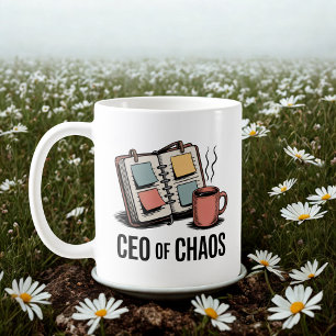 Mug PDG du Chaos Humour du multitasking de la matern