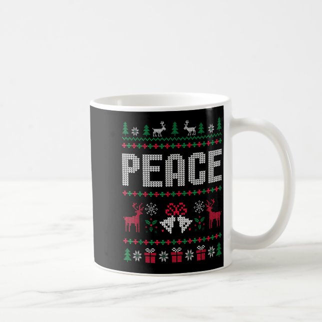 Mug Peace I Come In Peace Matching Couple Ugly Merry C (Droite)