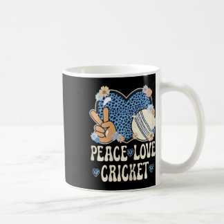 Mug Peace Love Cricket Lover Outfit Cheetah Print Wome
