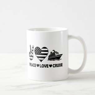 Mug Peace Love Cruise USA Vacances Vibes