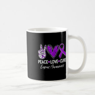 Mug Peace Love Cure Lupus Sensibilisation Guerrier Rib