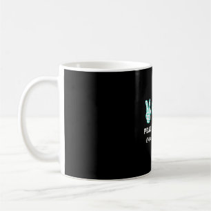 Mug Peace Love cure Ovarienne cancer sensibilisation h