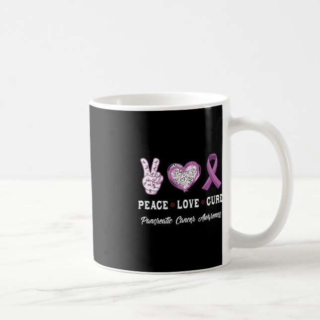 Mug Peace Love cure Pancreatic cancer aware (Droite)