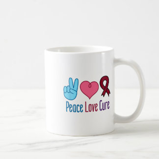 Mug Peace Love Cure Sickle Cell Anemia Sensibilisation