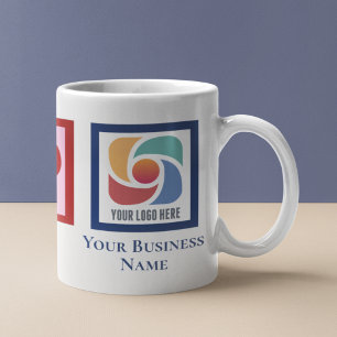 Mug Peace Love Custom Business Logo Nom Cute Company