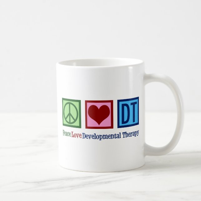 Mug Peace Love Developmental Therapy (Droite)