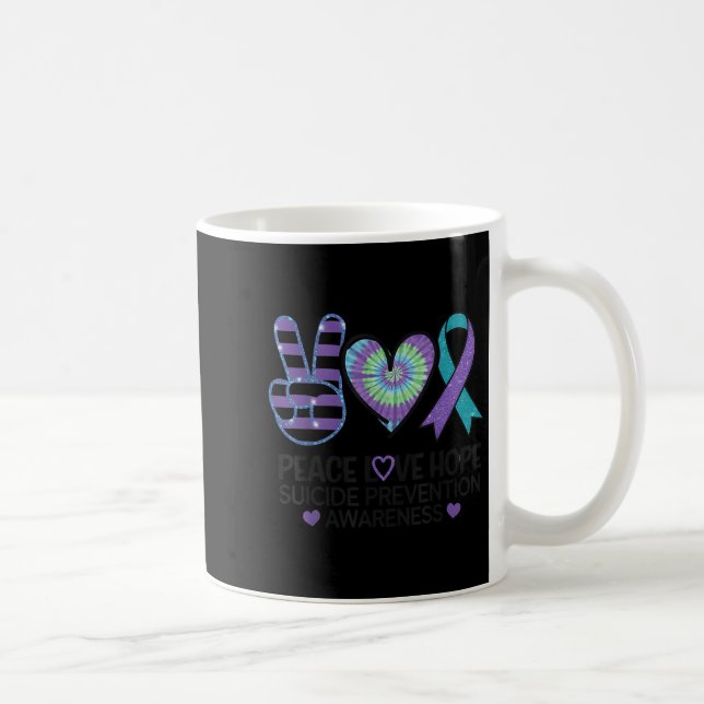 Mug Peace Love Hope Suicide Prevention Tie Dye Awarene (Droite)