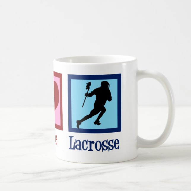 Mug Peace Love Lacrosse (Droite)