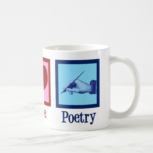 Mug Peace Love Poetry Jolie Poète (Droite)