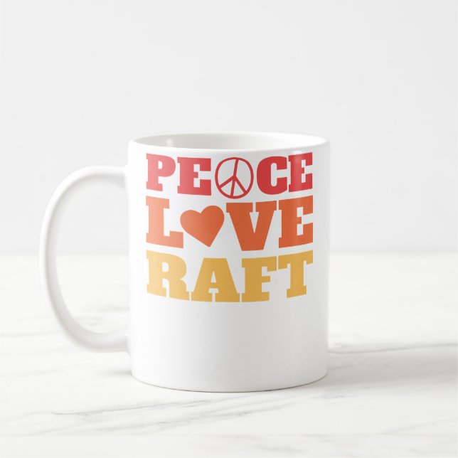 Mug Peace Love Raft - River Rafting (Gauche)