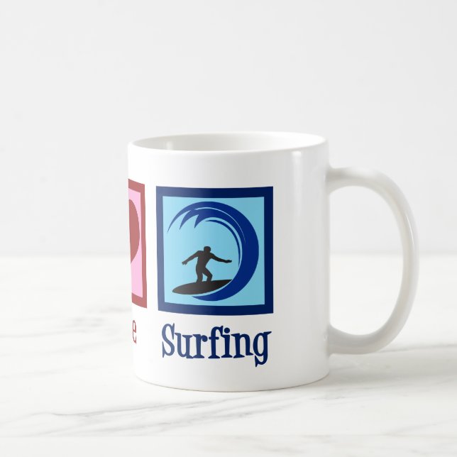 Mug Peace Love Surfing (Droite)