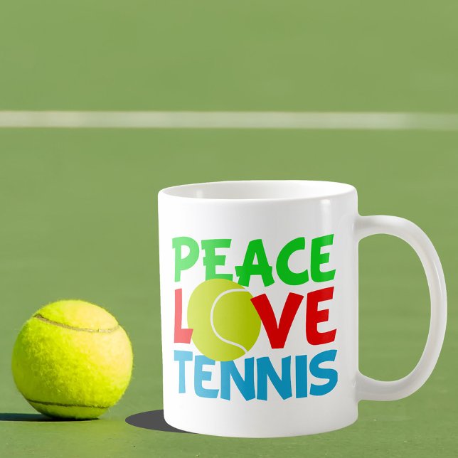 Mug Peace Love Tennis (Créateur téléchargé)