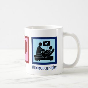 Mug Peace Love Ultrasonographie Ultrasonographie Techn