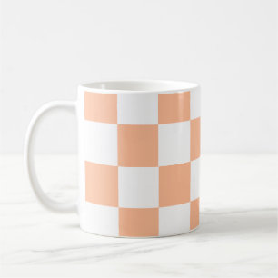 Mug Peach Fuzz À damiers En vichy Motif