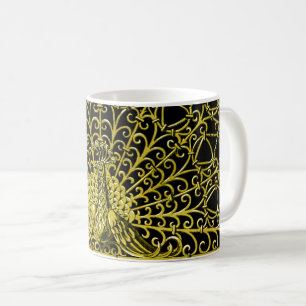 Mug Peacock Gold Art Nouveau