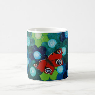 Mug Peacock Papillon peint