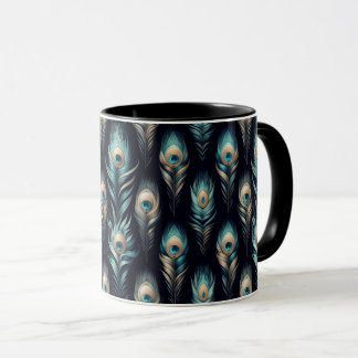 Mug Peacock Plumes