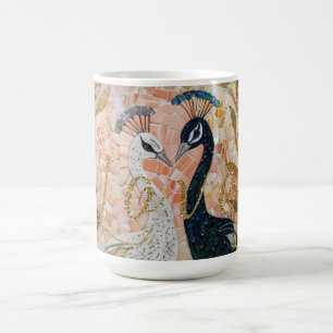 Mug Peacocks Gold Parties scintillant Love Blush Rose