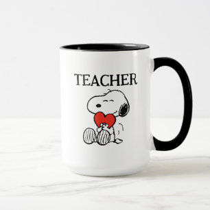 Mug Peanuts   Snoopy Heart Hug Teacher