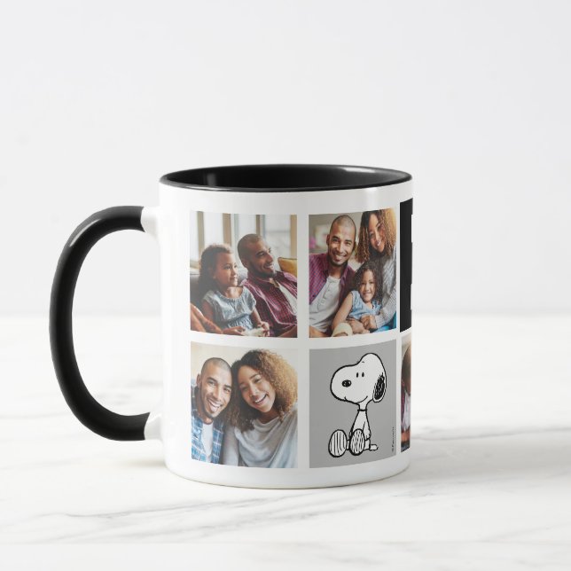 Mug PEANUTS | Snoopy - Meilleur Papa Photo Collage (Gauche)