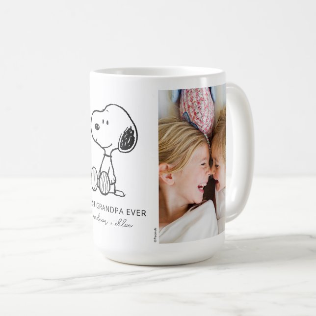 Mug PEANUTS | Snoopy - Meilleure photo de grand-père (Devant droit)