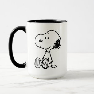 Mug PEANUTS   Snoopy on Black White Comics