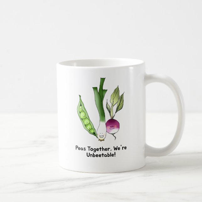 Mug Peas et Veggie meilleur amis Pun (Droite)