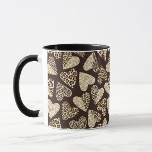 Mug Peau d'animal avec des coeurs