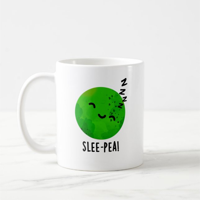 Mug Peau de pois dormant amusant Pun de pois dormant (Gauche)