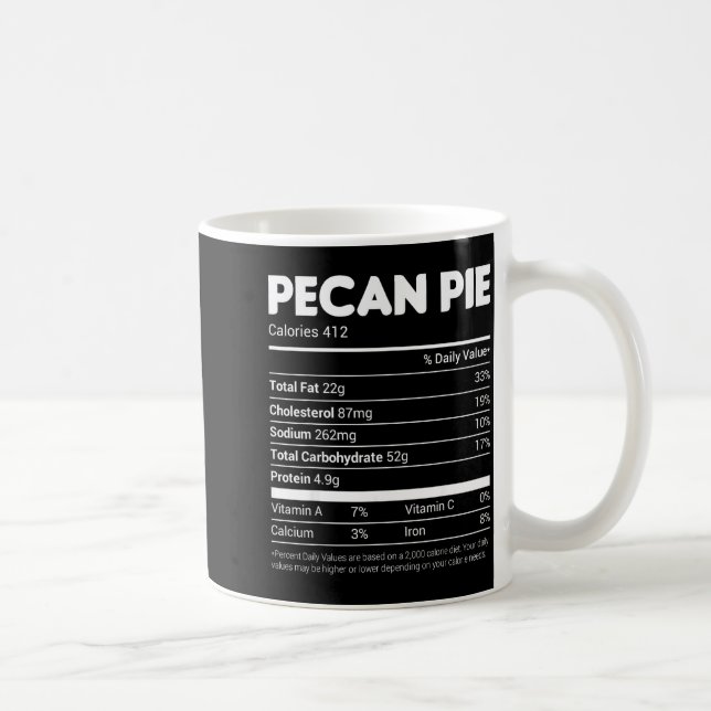 Mug Pecan E Nutrition Facts Tee Family Matching Christ (Droite)