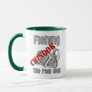 Mug Pêchant le saumon chinook la pêche d'affaire de