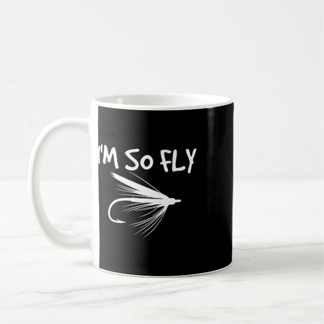 Mug Pêche à la mouche Cadeau drôle de pêcheur - Je sui (Gauche)