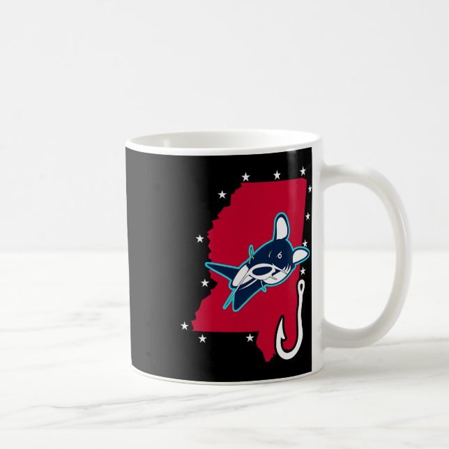 Mug Pêche à la pêche Mississippi Drapeau Pêche bâton T (Droite)