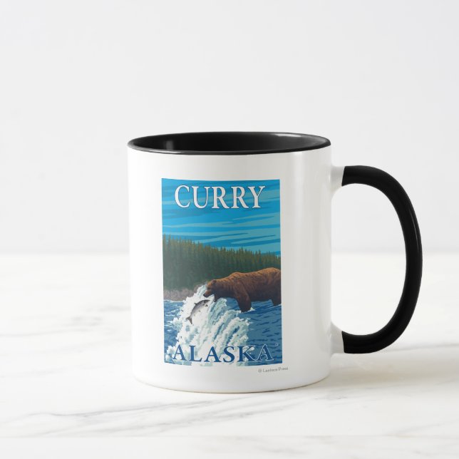 Mug Pêche à l'ours dans la rivière - Curry, Alaska (Droite)