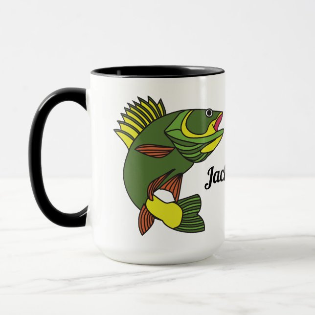 Mug Pêche au walleye personnalisée (Gauche)