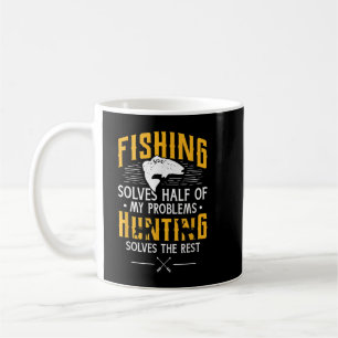 Mug Pêche & Chasse résoudre mes problèmes - Drôle cade