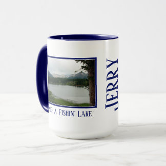 Mug Pêcher la bouillie avec votre nom et votre entrepr