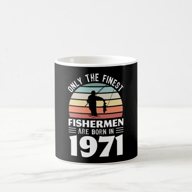 Mug Pêcheurs nés en 1971 50e anniversaire Gift Fishing (Centre)