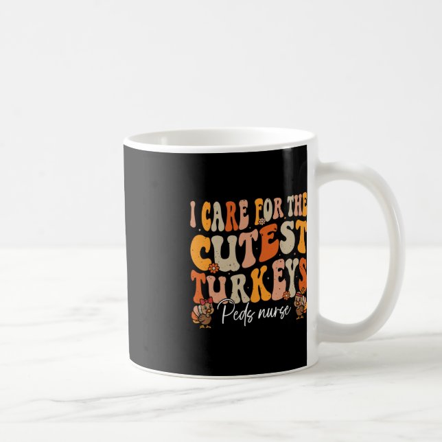 Mug Peds Infirmier Thanksgiving Turkeys Cutest Retro F (Droite)