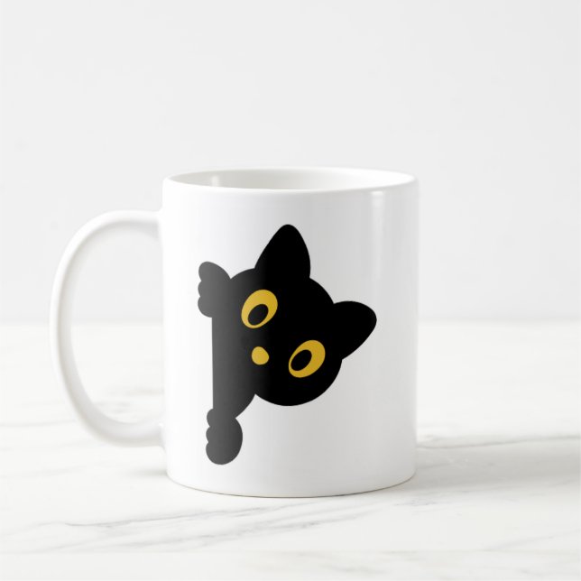 Mug Peek-a-boo -Black Cat (Gauche)