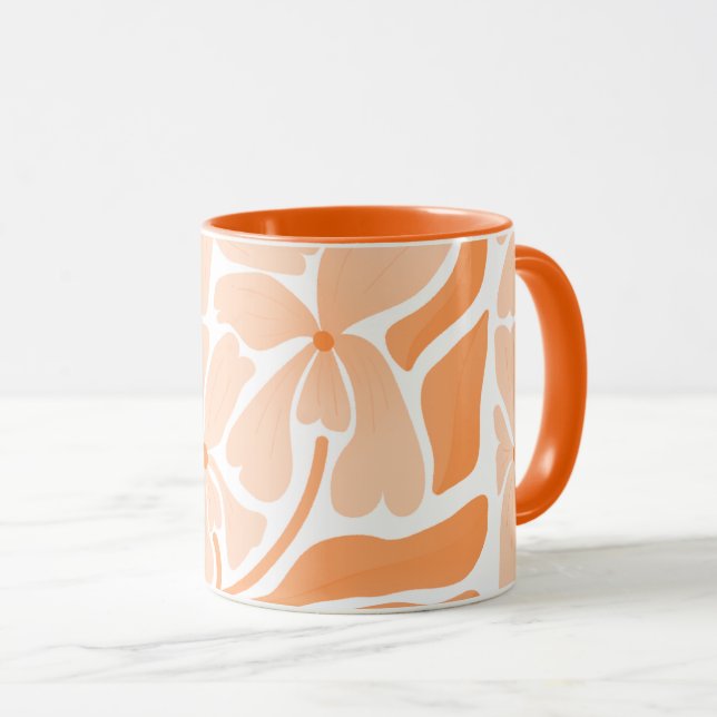 Mug peint à la main dans un design artistique (Devant droit)