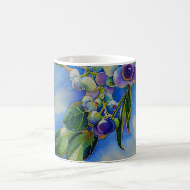Mug peinture à l'aquarelle de bleuet (Centre)