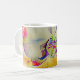 Mug Peinture à l'aquarelle d'orchidée abstraite romant