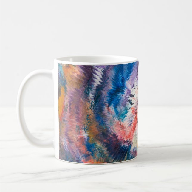 Mug Peinture à l'huile 4K. Une abstraction créative co (Gauche)